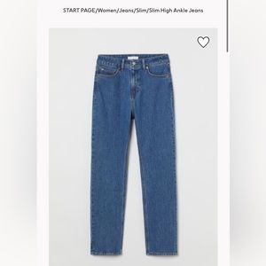 H&M blue ankle jeans